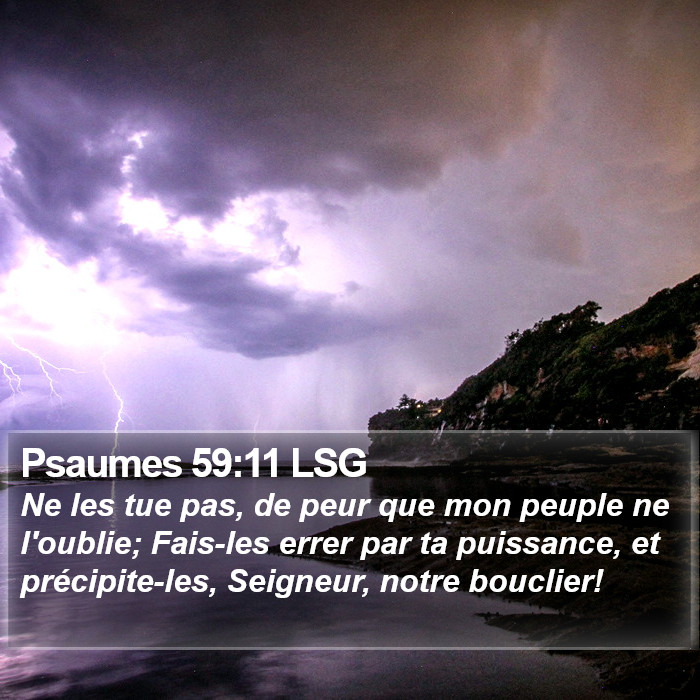 Psaumes 59:11 LSG Bible Study