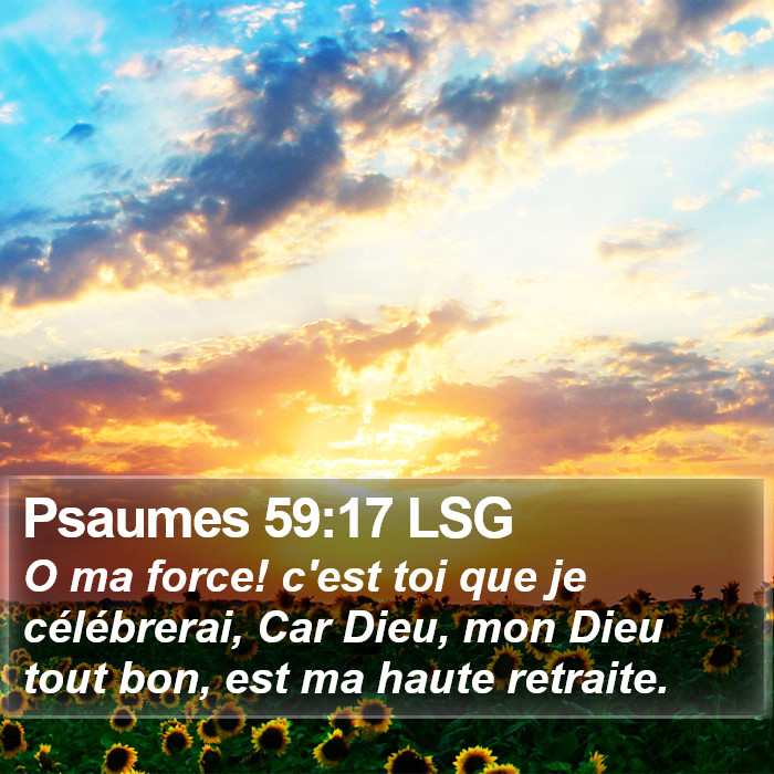 Psaumes 59:17 LSG Bible Study