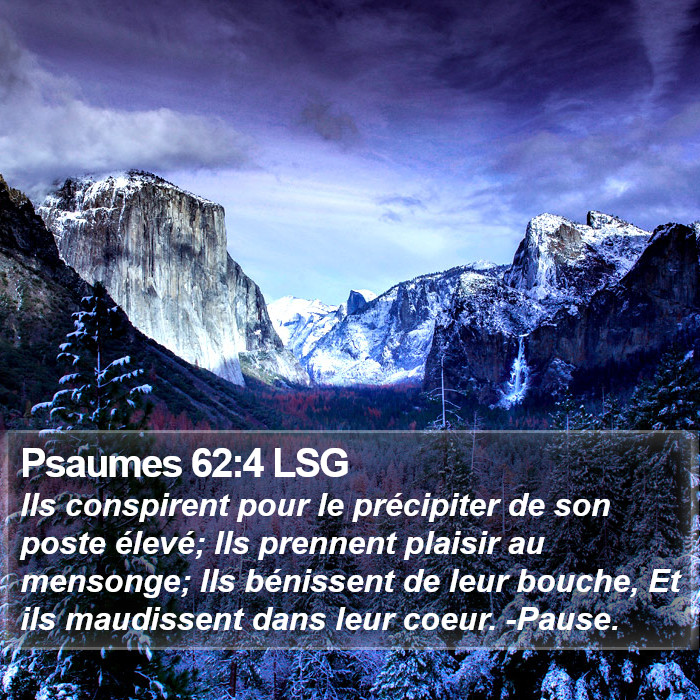 Psaumes 62:4 LSG Bible Study