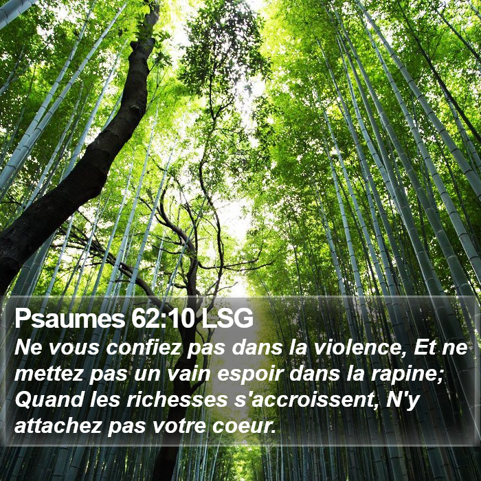 Psaumes 62:10 LSG Bible Study