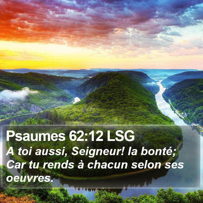 Psaumes 62:12 LSG Bible Study