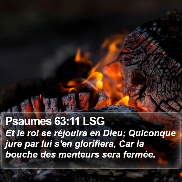 Psaumes 63:11 LSG Bible Study