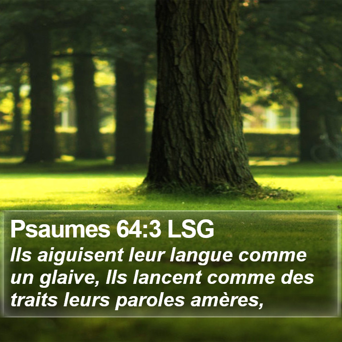 Psaumes 64:3 LSG Bible Study