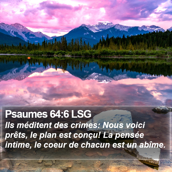 Psaumes 64:6 LSG Bible Study