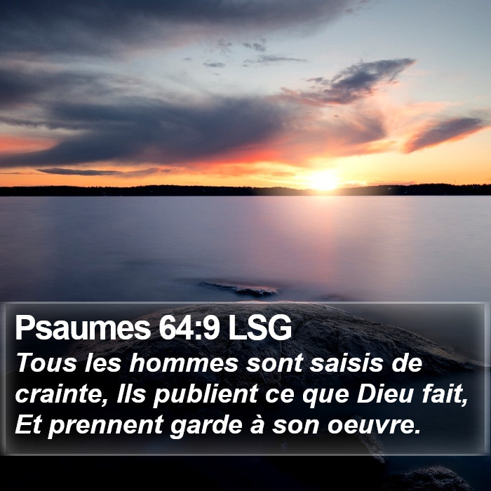 Psaumes 64:9 LSG Bible Study