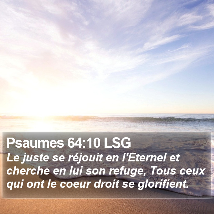 Psaumes 64:10 LSG Bible Study