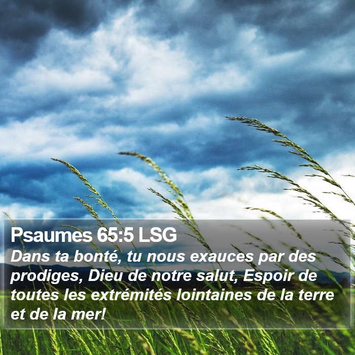 Psaumes 65:5 LSG Bible Study