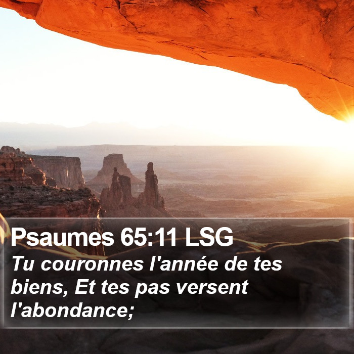 Psaumes 65:11 LSG Bible Study