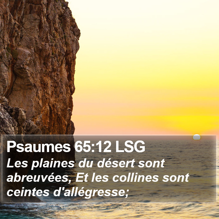 Psaumes 65:12 LSG Bible Study