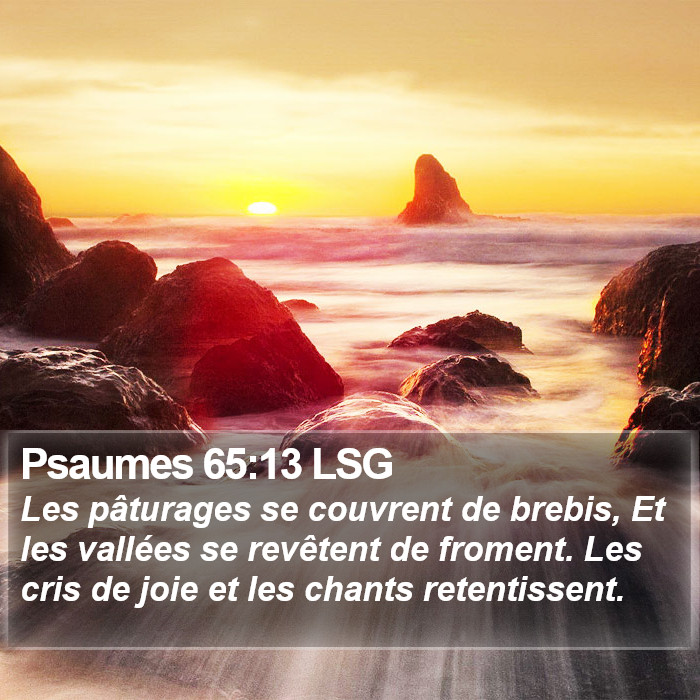 Psaumes 65:13 LSG Bible Study