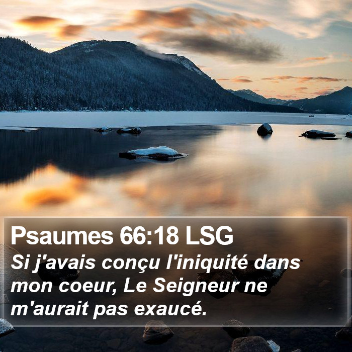 Psaumes 66:18 LSG Bible Study