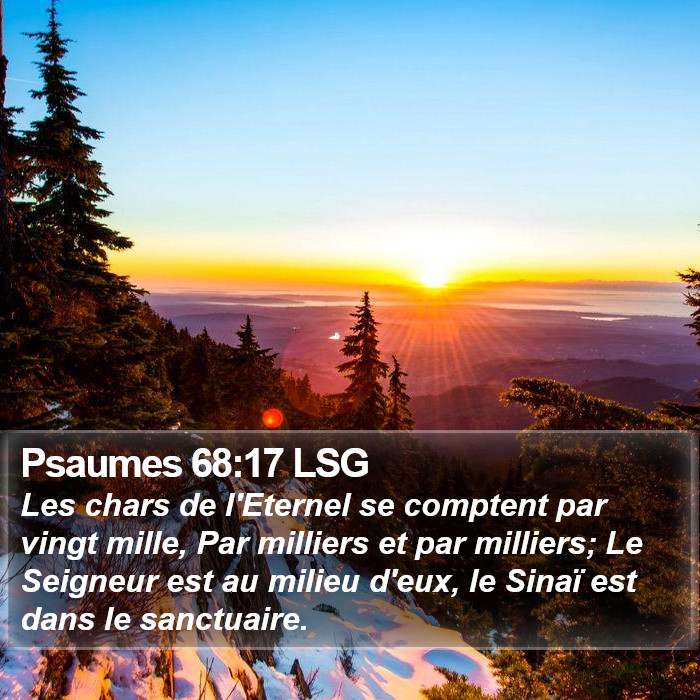 Psaumes 68:17 LSG Bible Study