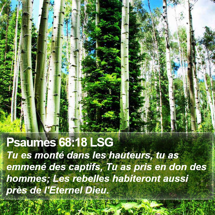 Psaumes 68:18 LSG Bible Study
