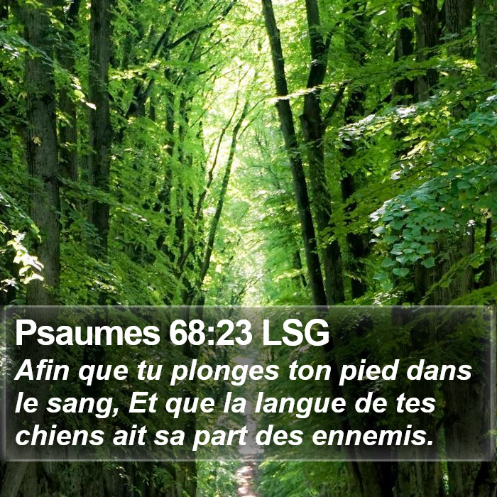 Psaumes 68:23 LSG Bible Study