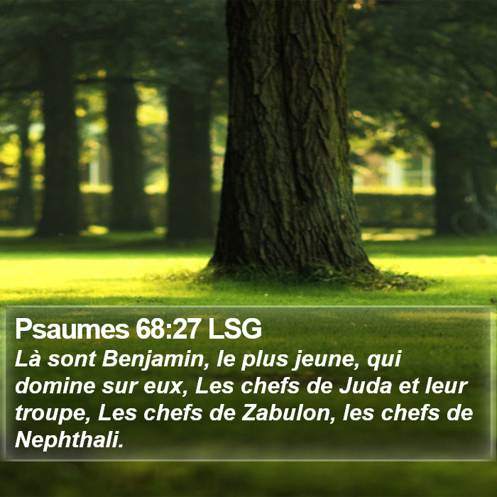 Psaumes 68:27 LSG Bible Study