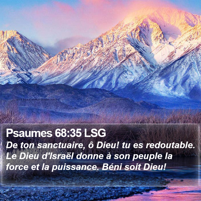 Psaumes 68:35 LSG Bible Study