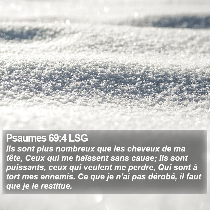 Psaumes 69:4 LSG Bible Study