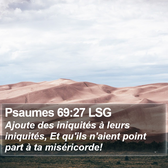 Psaumes 69:27 LSG Bible Study