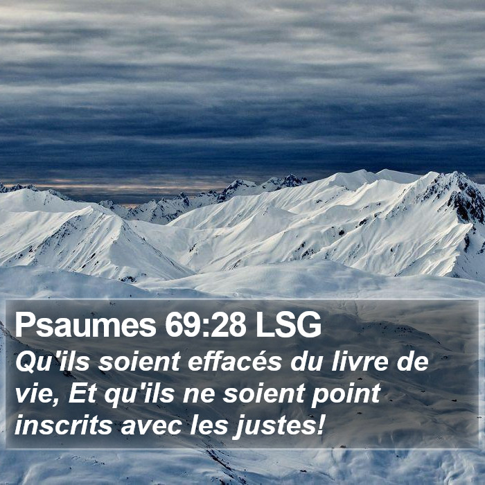 Psaumes 69:28 LSG Bible Study