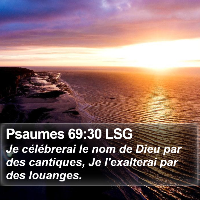 Psaumes 69:30 LSG Bible Study