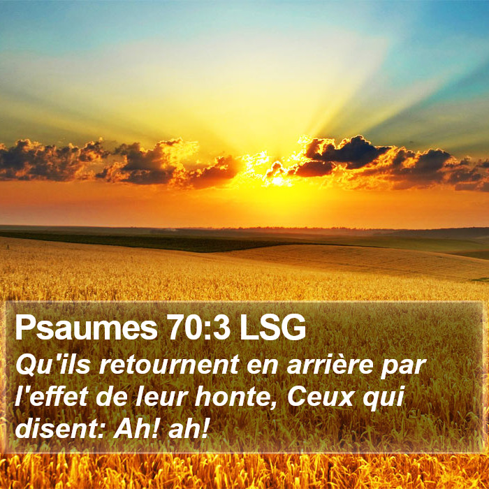 Psaumes 70:3 LSG Bible Study