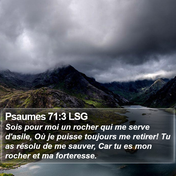 Psaumes 71:3 LSG Bible Study