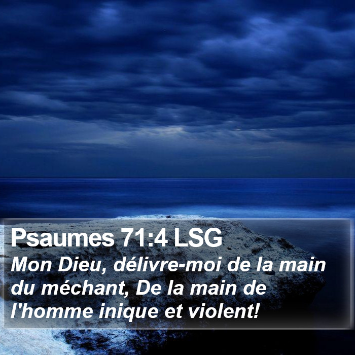 Psaumes 71:4 LSG Bible Study