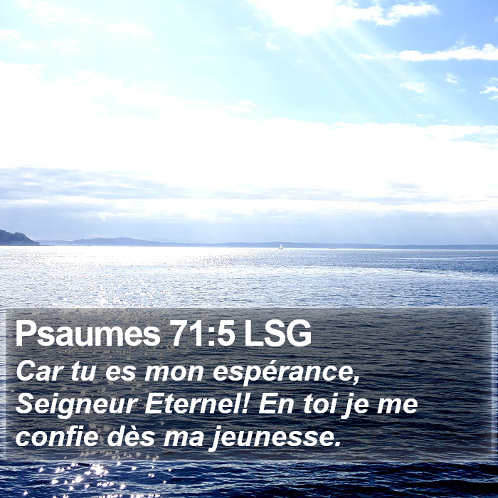 Psaumes 71:5 LSG Bible Study
