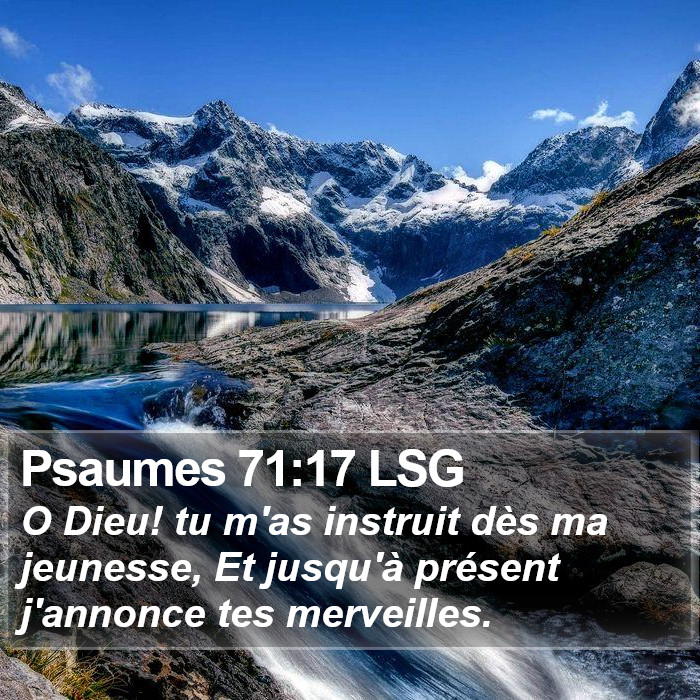 Psaumes 71:17 LSG Bible Study