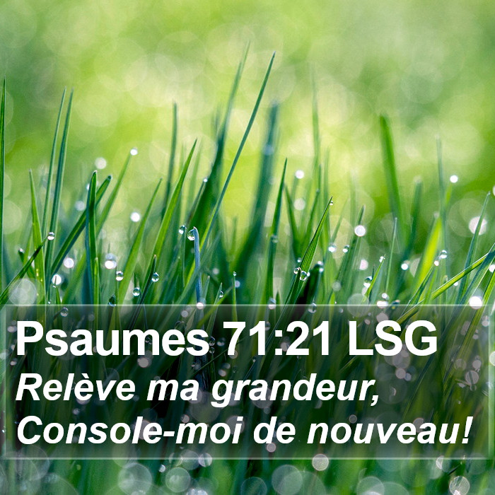 Psaumes 71:21 LSG Bible Study