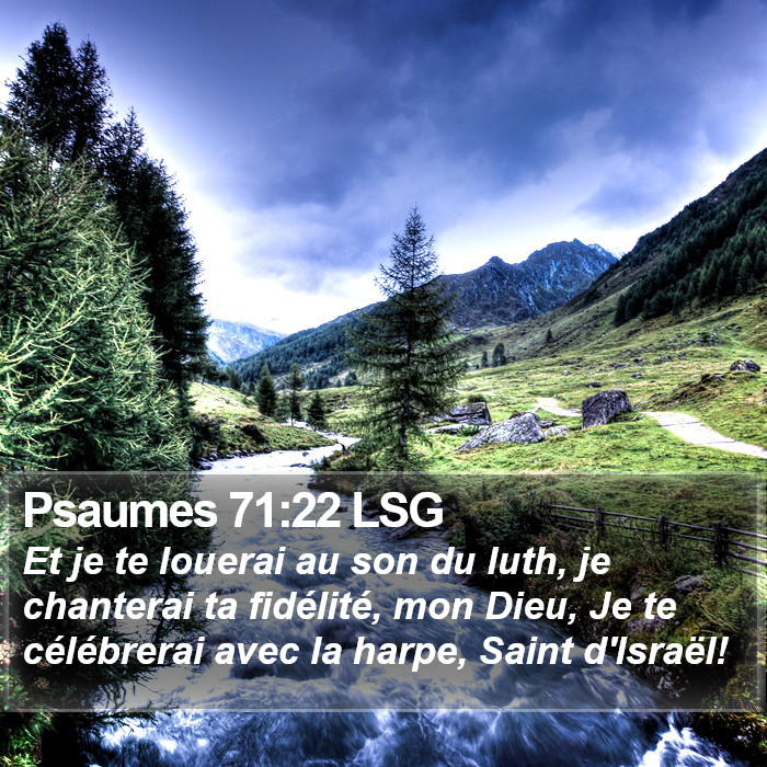 Psaumes 71:22 LSG Bible Study