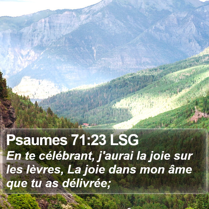 Psaumes 71:23 LSG Bible Study