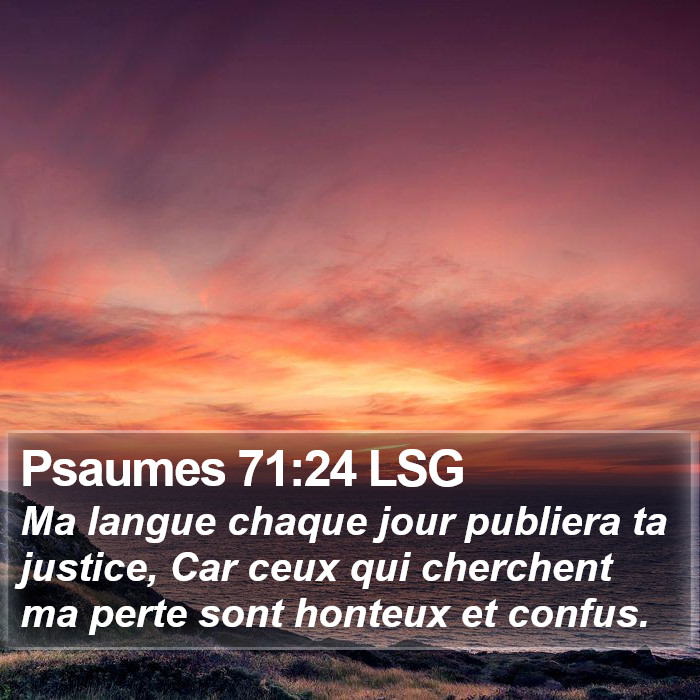 Psaumes 71:24 LSG Bible Study
