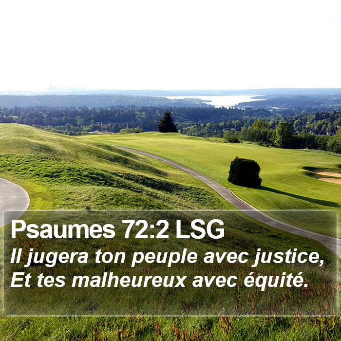 Psaumes 72:2 LSG Bible Study