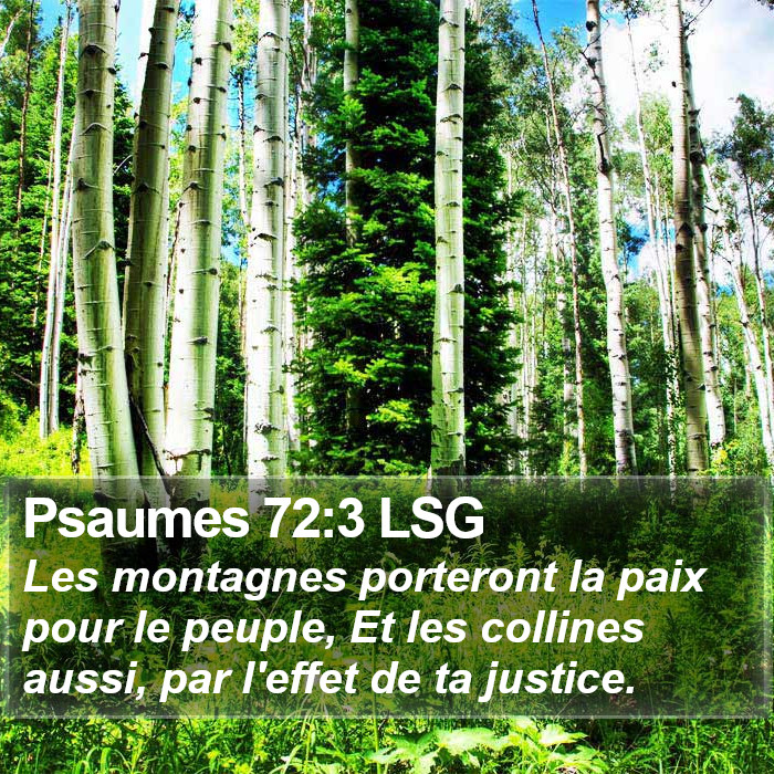 Psaumes 72:3 LSG Bible Study
