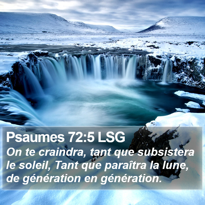 Psaumes 72:5 LSG Bible Study
