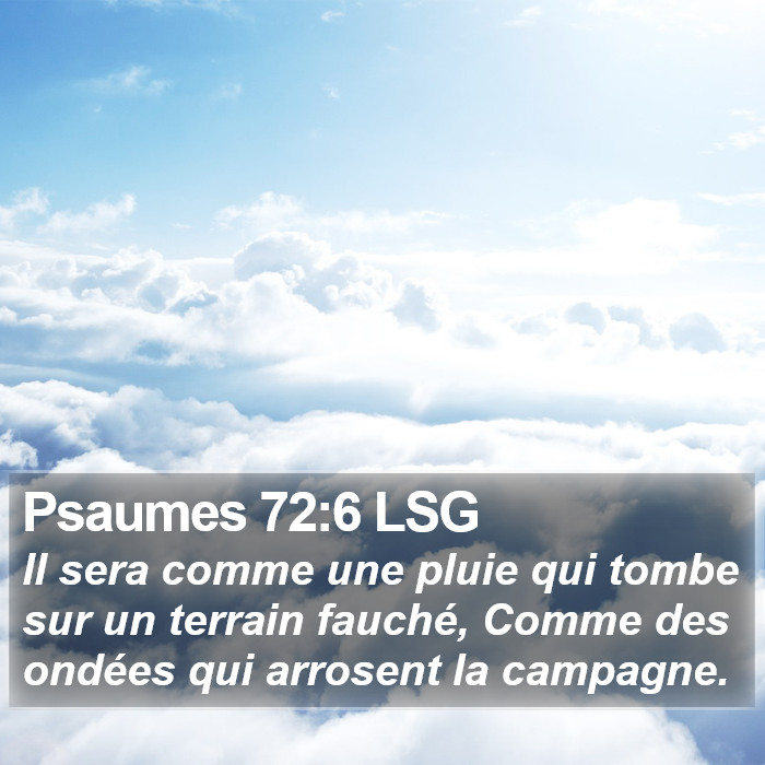 Psaumes 72:6 LSG Bible Study