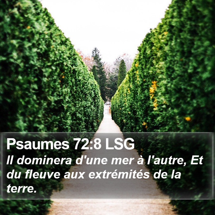 Psaumes 72:8 LSG Bible Study