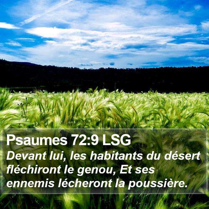Psaumes 72:9 LSG Bible Study