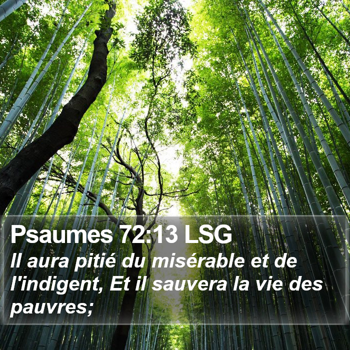 Psaumes 72:13 LSG Bible Study