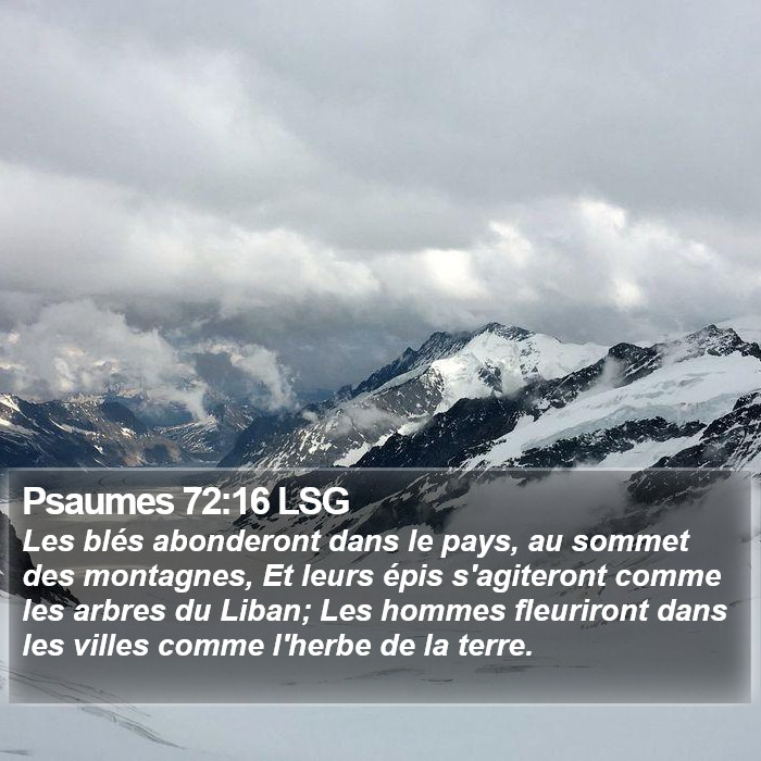 Psaumes 72:16 LSG Bible Study