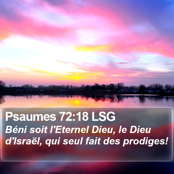 Psaumes 72:18 LSG Bible Study