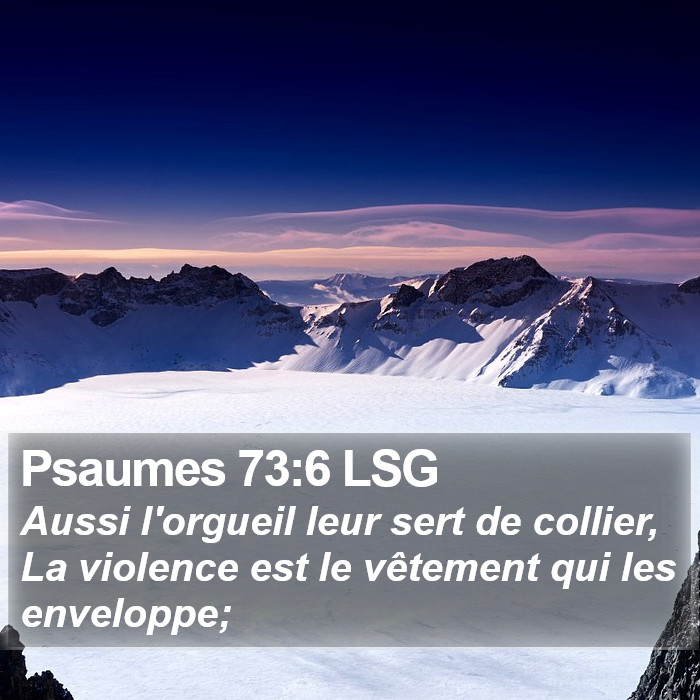 Psaumes 73:6 LSG Bible Study