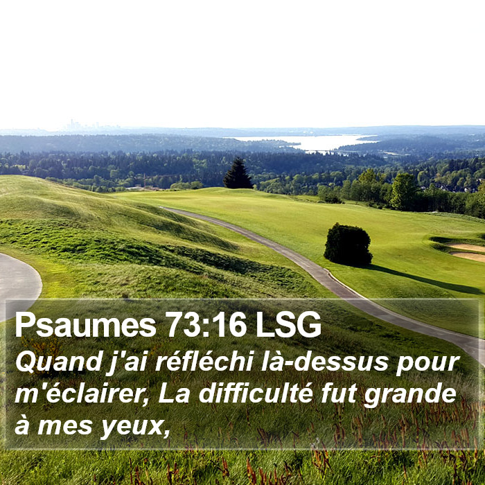 Psaumes 73:16 LSG Bible Study