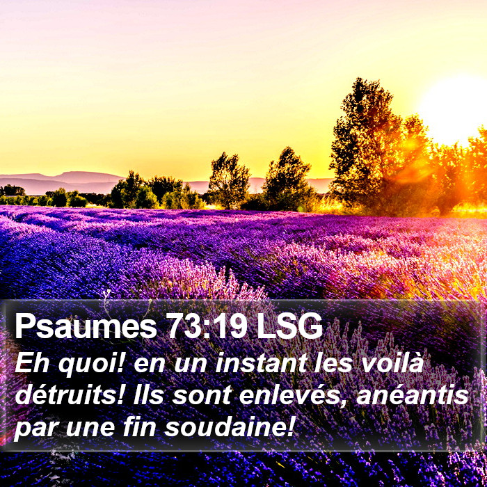 Psaumes 73:19 LSG Bible Study