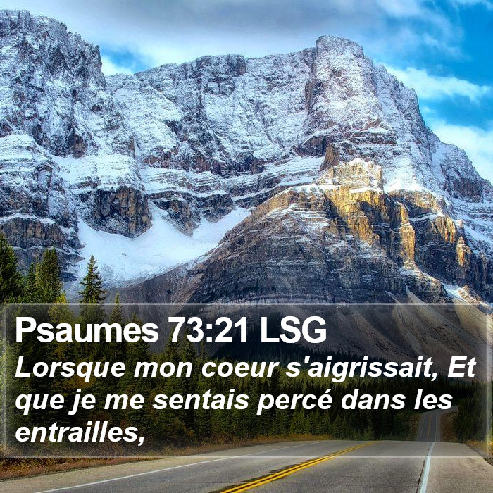 Psaumes 73:21 LSG Bible Study
