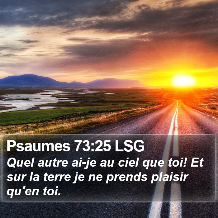Psaumes 73:25 LSG Bible Study