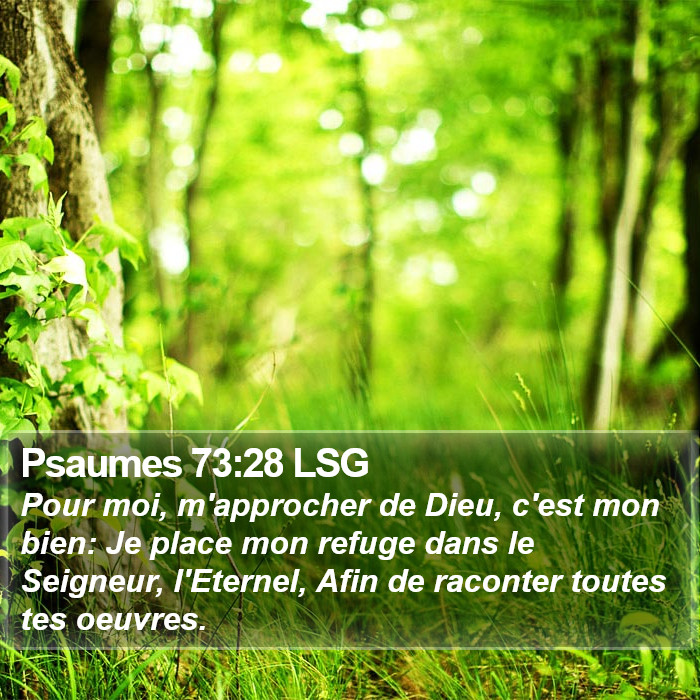 Psaumes 73:28 LSG Bible Study