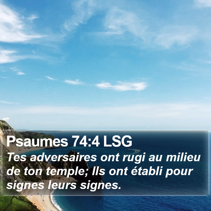 Psaumes 74:4 LSG Bible Study