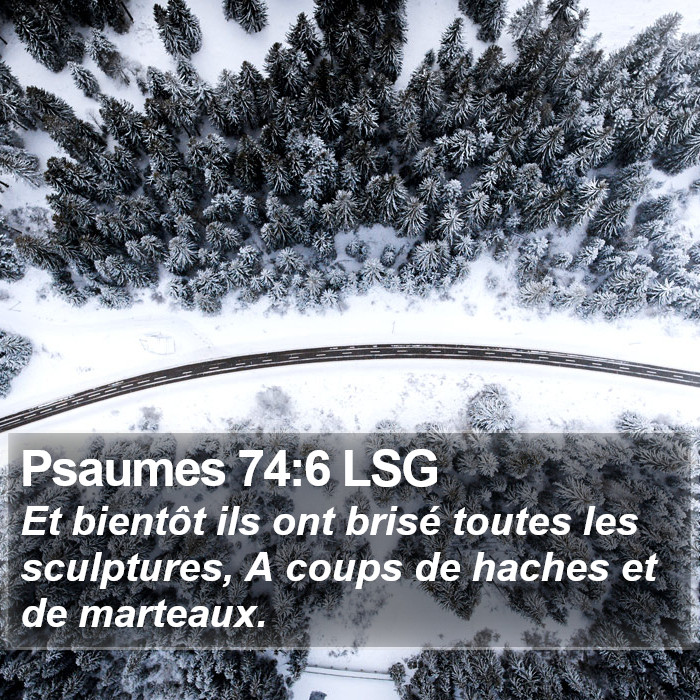 Psaumes 74:6 LSG Bible Study